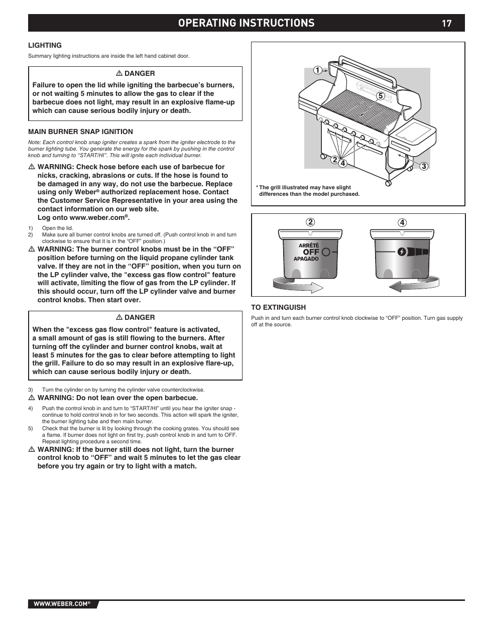 Operating instructions | Summit E/S-620/650 User Manual | Page 17 / 84