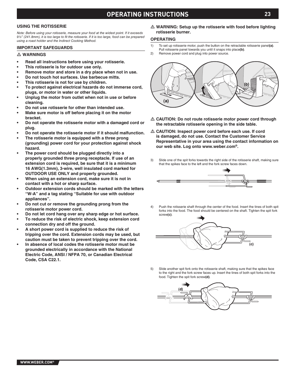 Operating instructions | Summit E/S-620/650 User Manual | Page 23 / 84