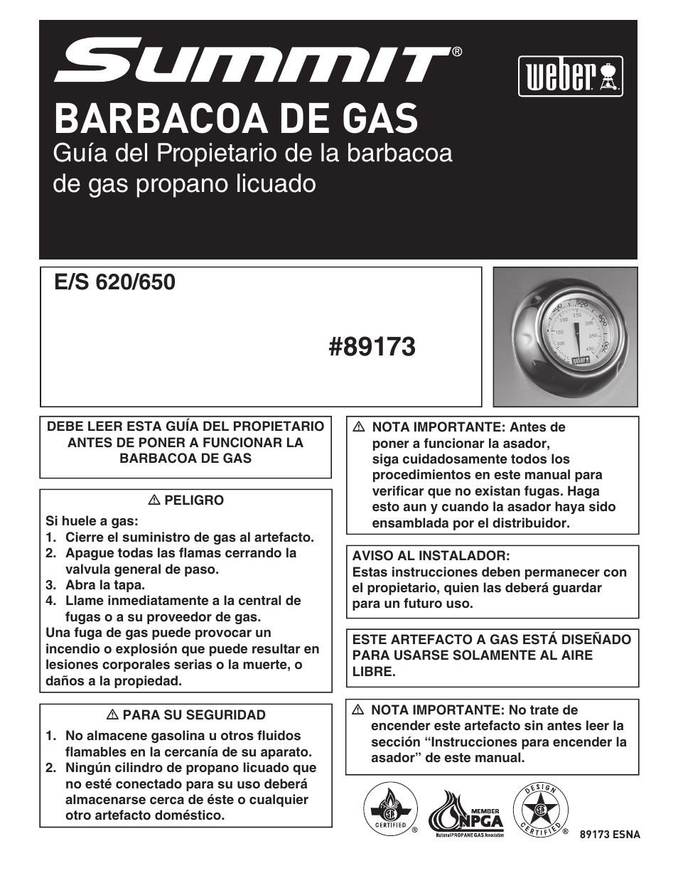 Barbacoa de gas | Summit E/S-620/650 User Manual | Page 31 / 84