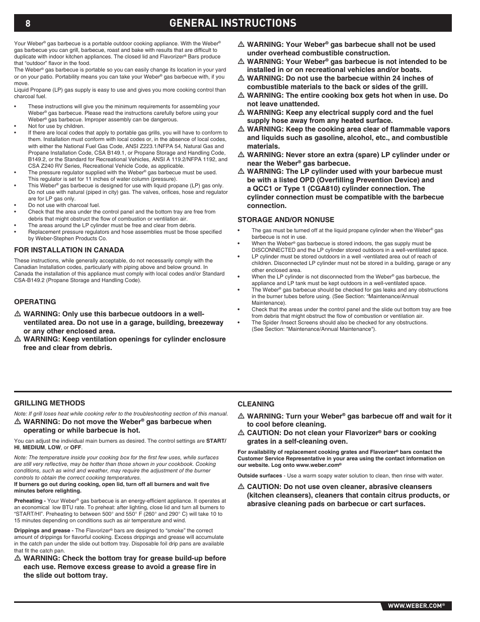 General instructions | Summit E/S-620/650 User Manual | Page 8 / 84