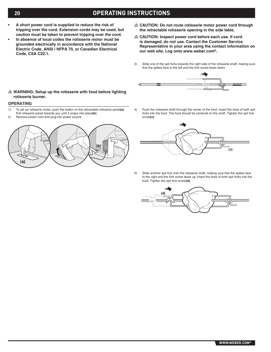 Operating instructions | Summit E/S-420/450 User Manual | Page 20 / 76