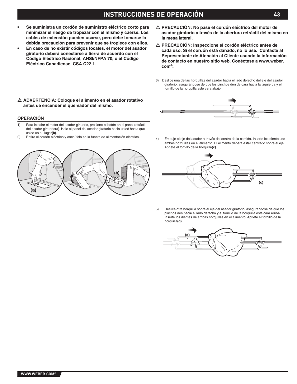 Instrucciones de operación | Summit E/S-420/450 User Manual | Page 43 / 76