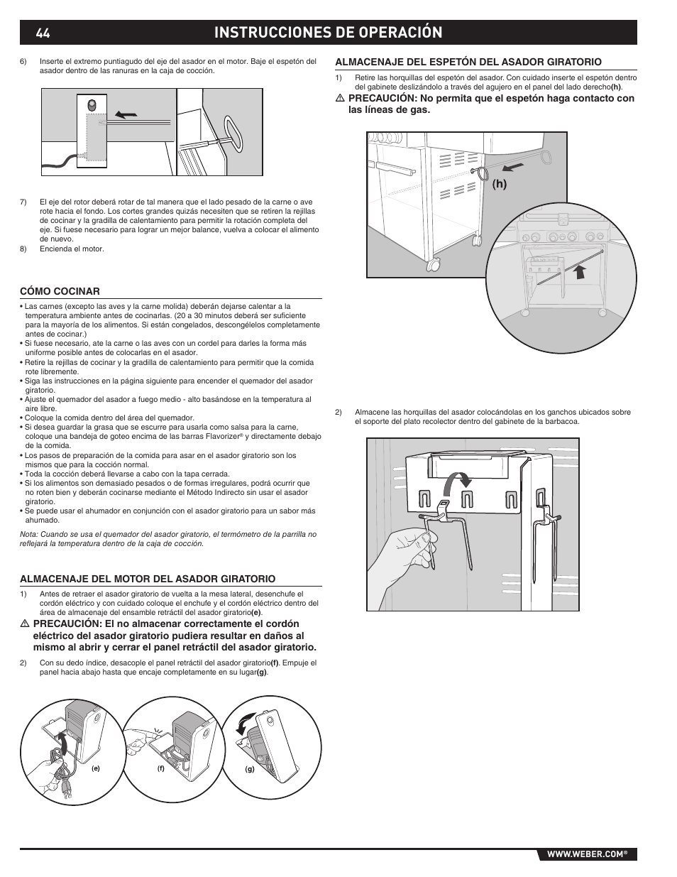 Instrucciones de operación | Summit E/S-420/450 User Manual | Page 44 / 76