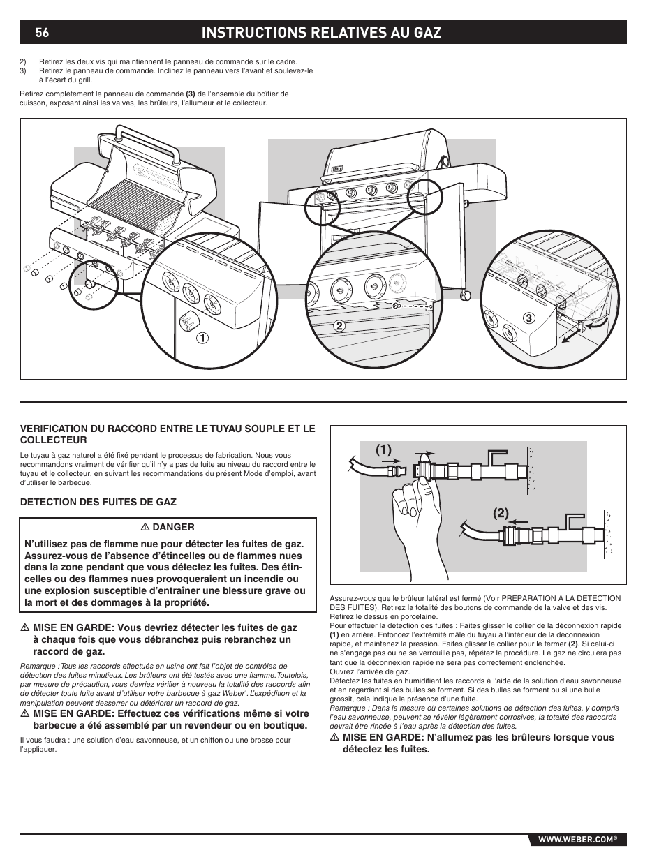 Instructions relatives au gaz | Summit E/S-420/450 User Manual | Page 56 / 76