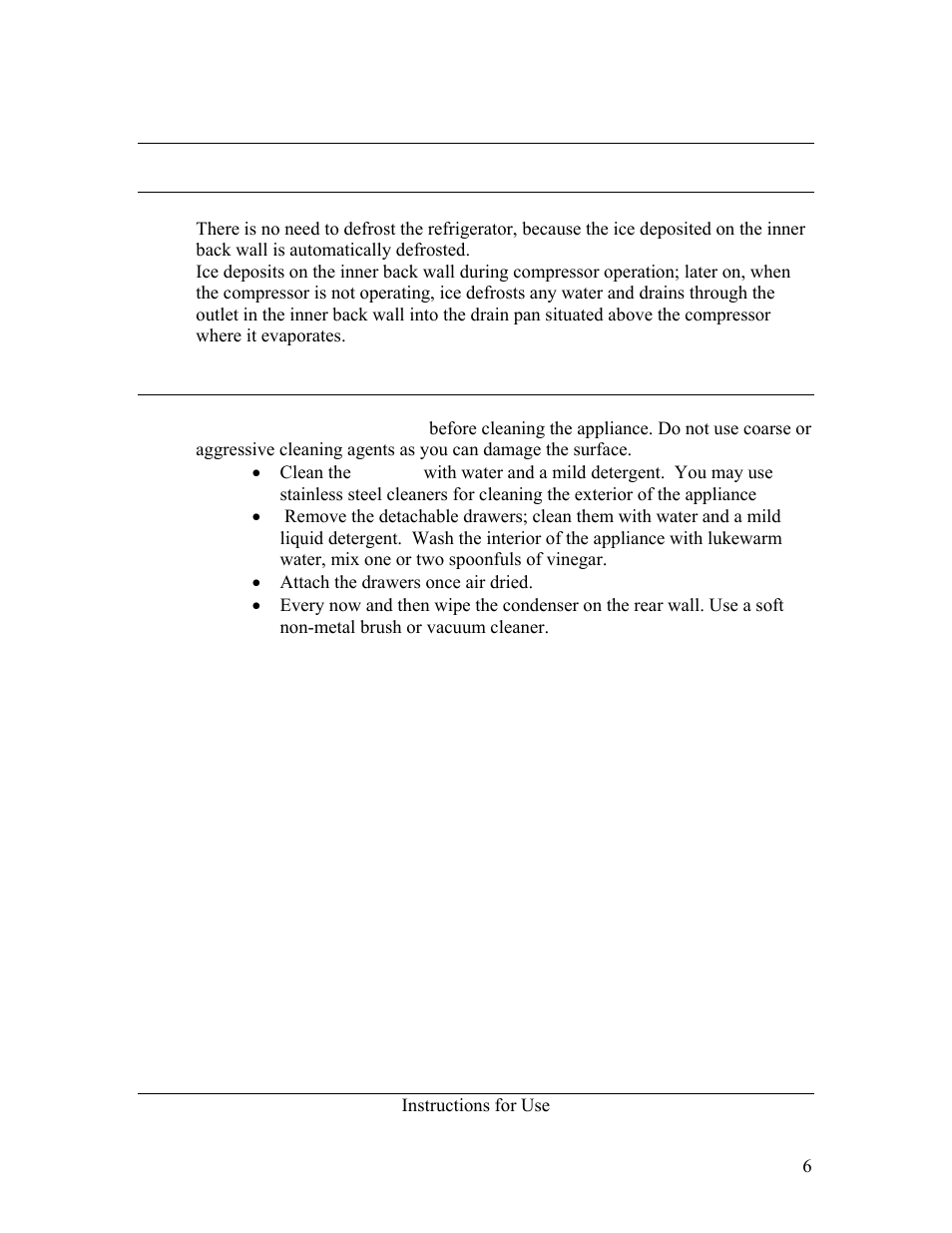 Maintenance and cleaning | Summit SP6DSSTB User Manual | Page 6 / 9