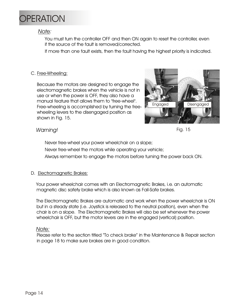 Operation | Summit HP-1S User Manual | Page 16 / 25