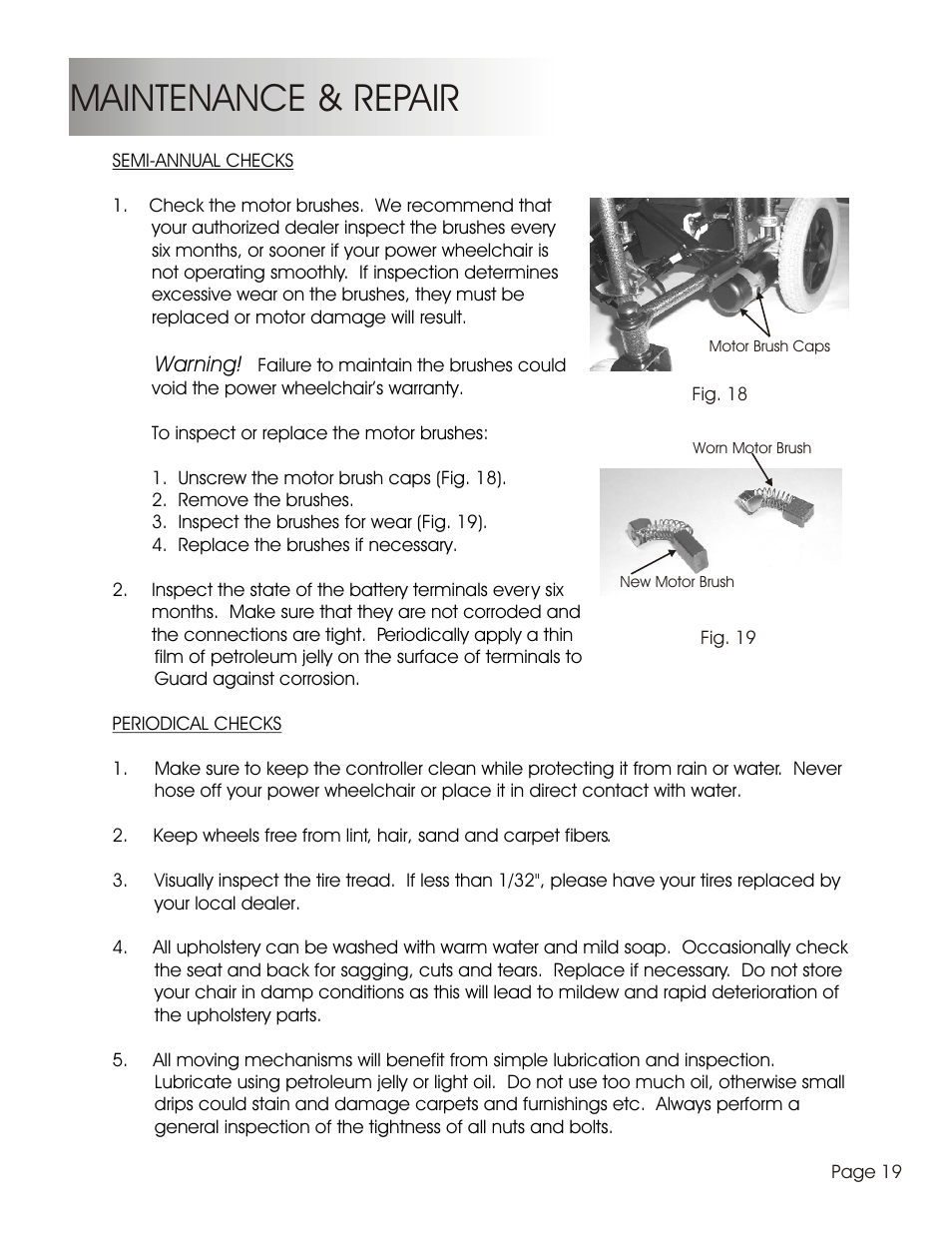 Maintenance & repair | Summit HP-1S User Manual | Page 21 / 25