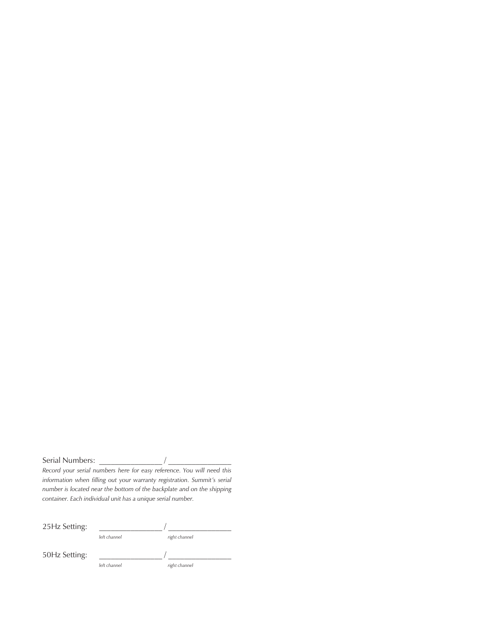 Summit floorstanding loudspeaker User Manual | Page 2 / 28