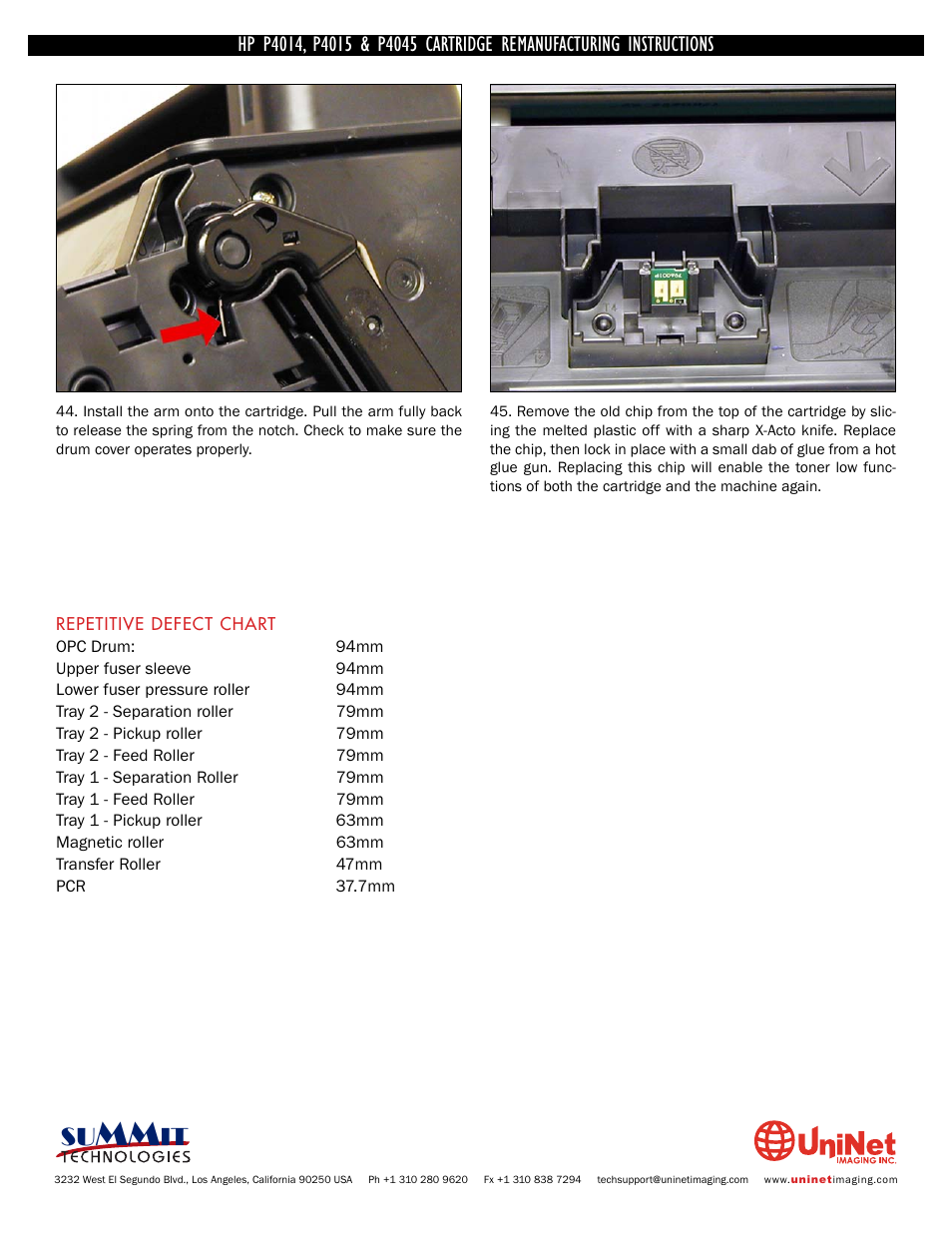 Summit HP P4045 User Manual | Page 21 / 22