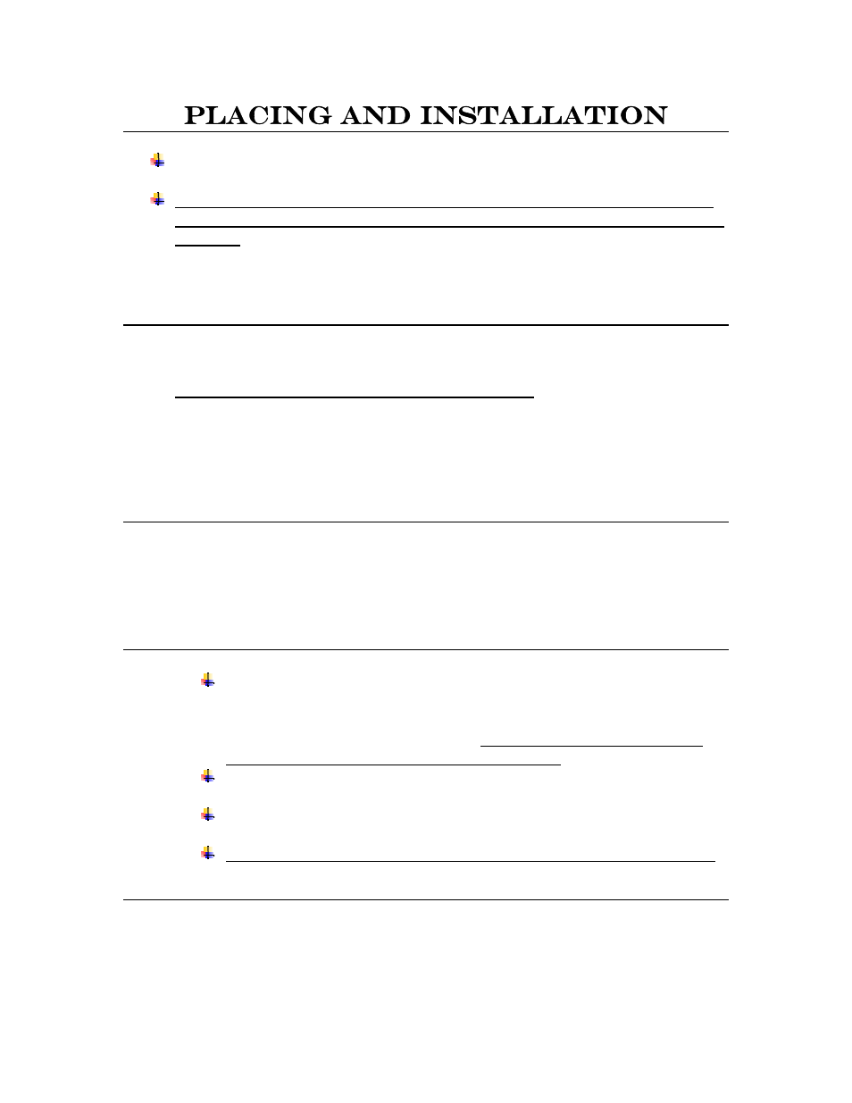 Placing and installation, Connection to power supply, Operation control | Temperature selection | Summit SCFF-55 User Manual | Page 4 / 9