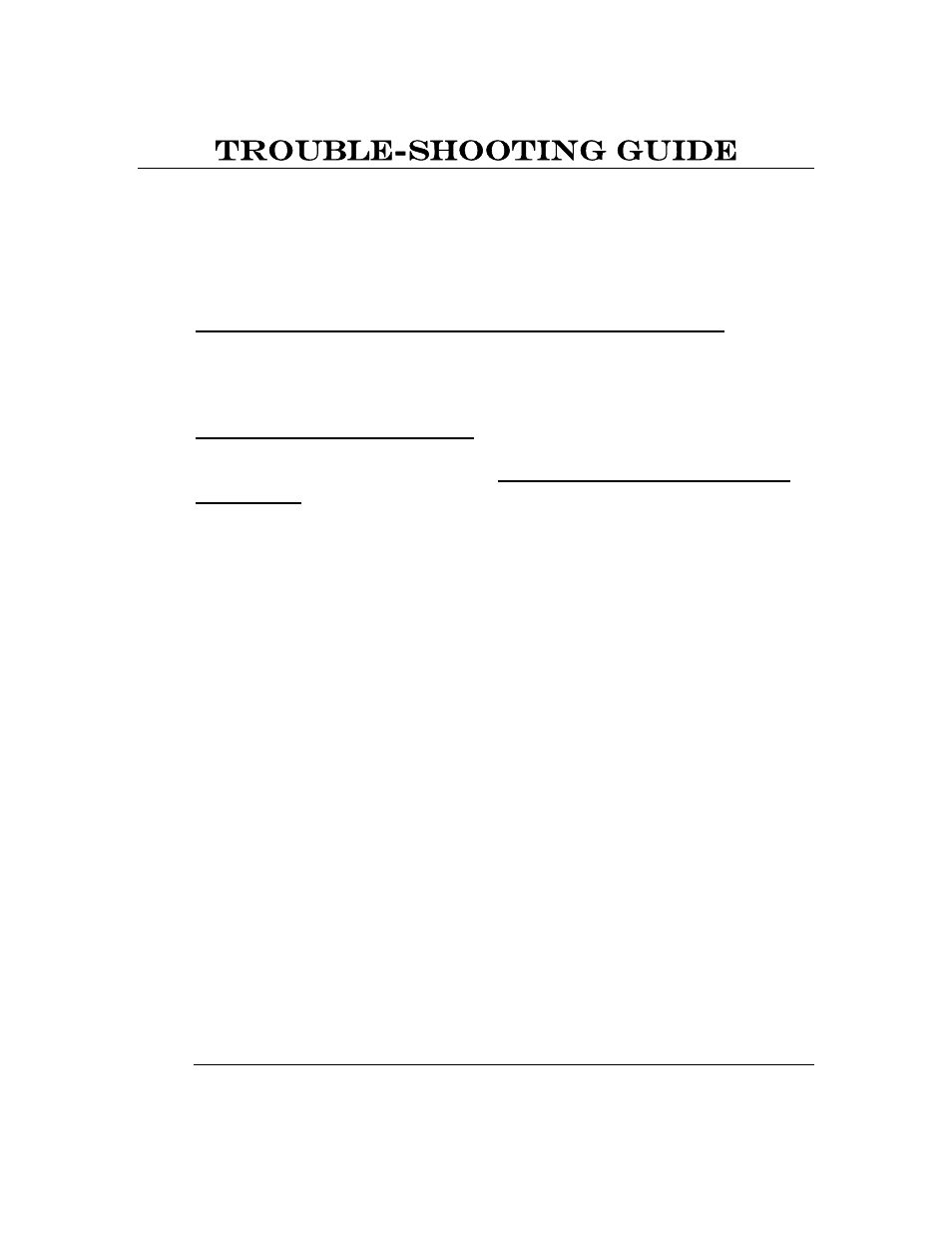 Trouble-shooting guide | Summit SCFF-55 User Manual | Page 7 / 9