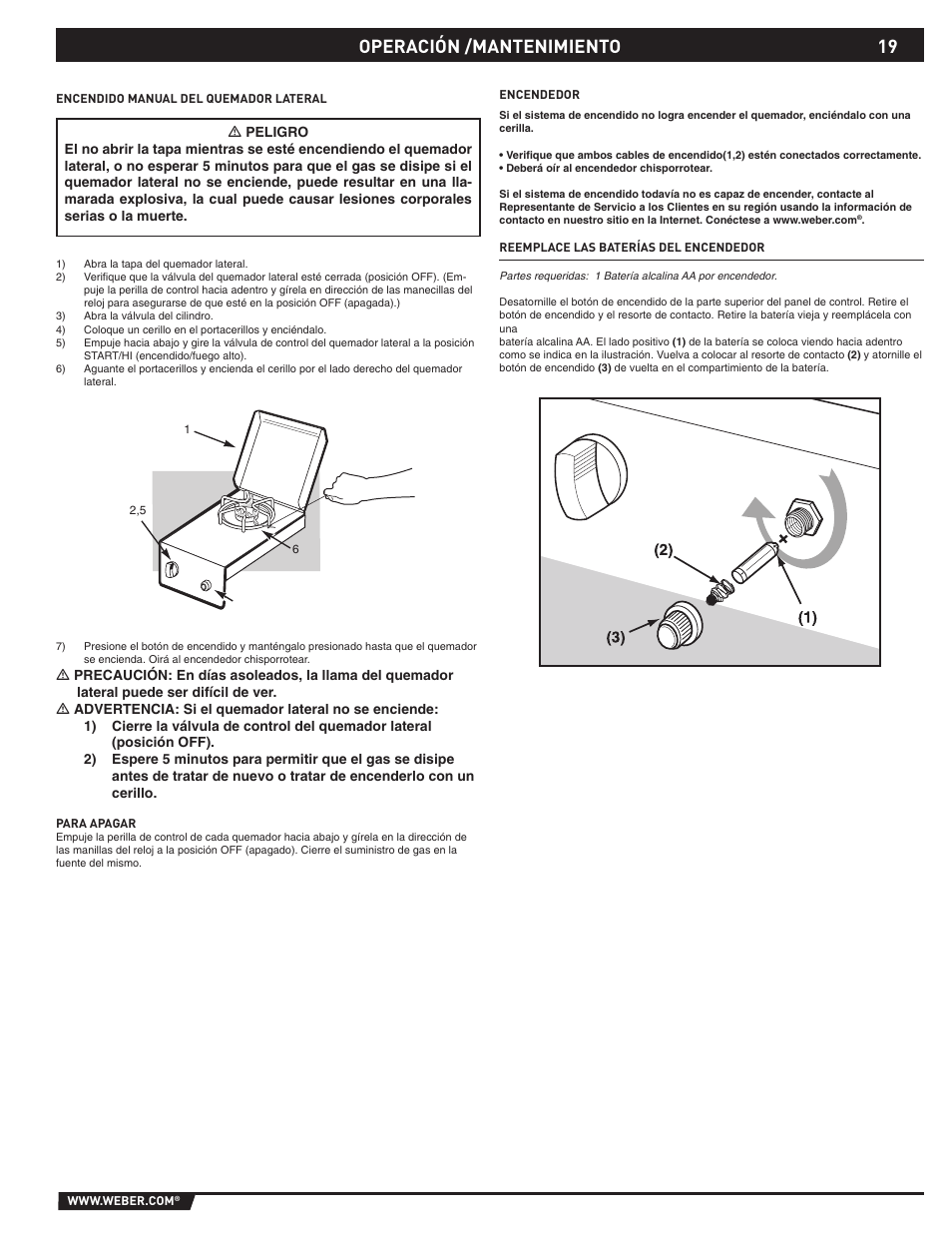 Operación /mantenimiento | Summit 89795 User Manual | Page 19 / 32