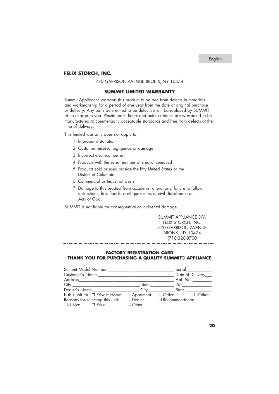 Summit SPW1200P User Manual | Page 29 / 87