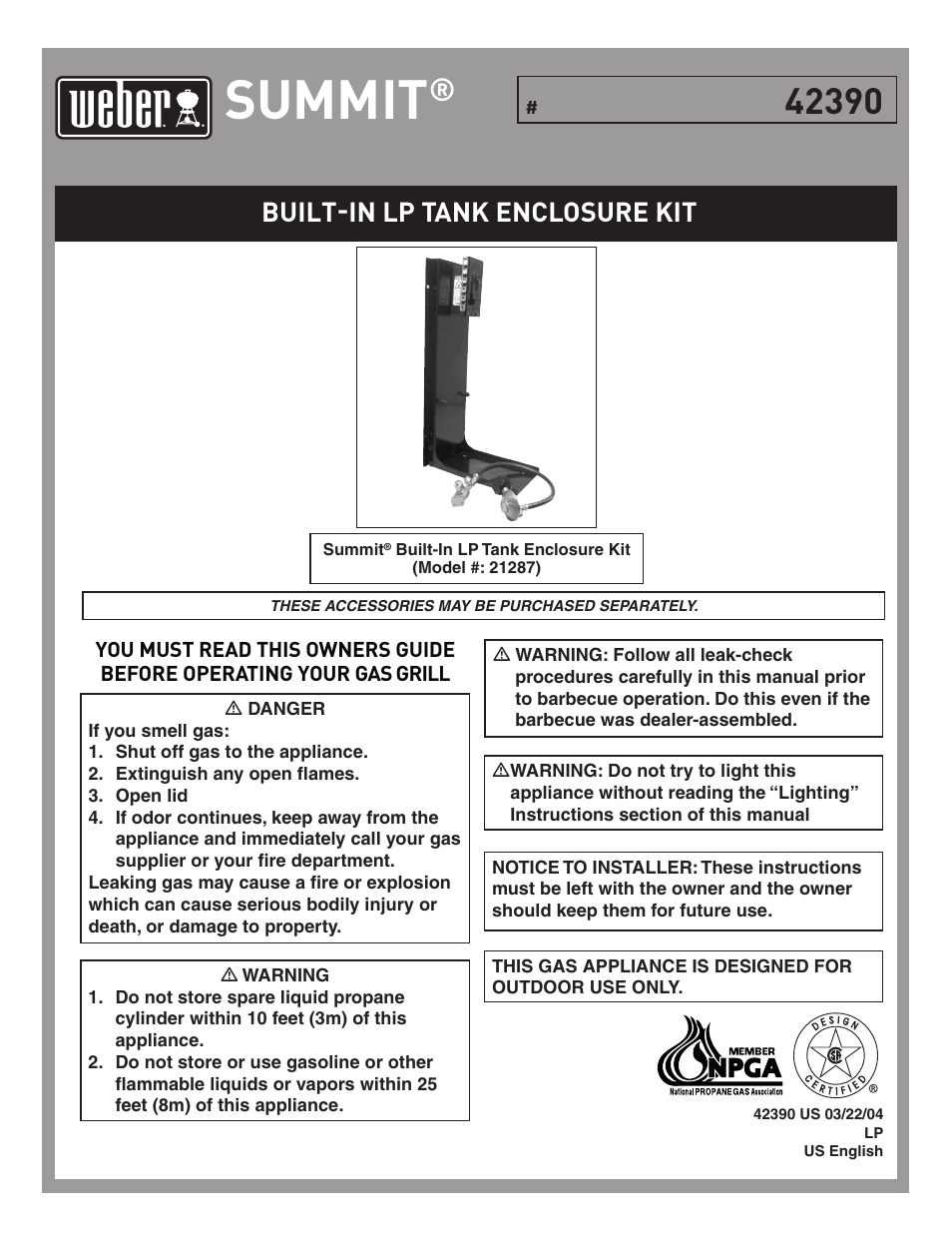 Summit 21287 User Manual | 12 pages