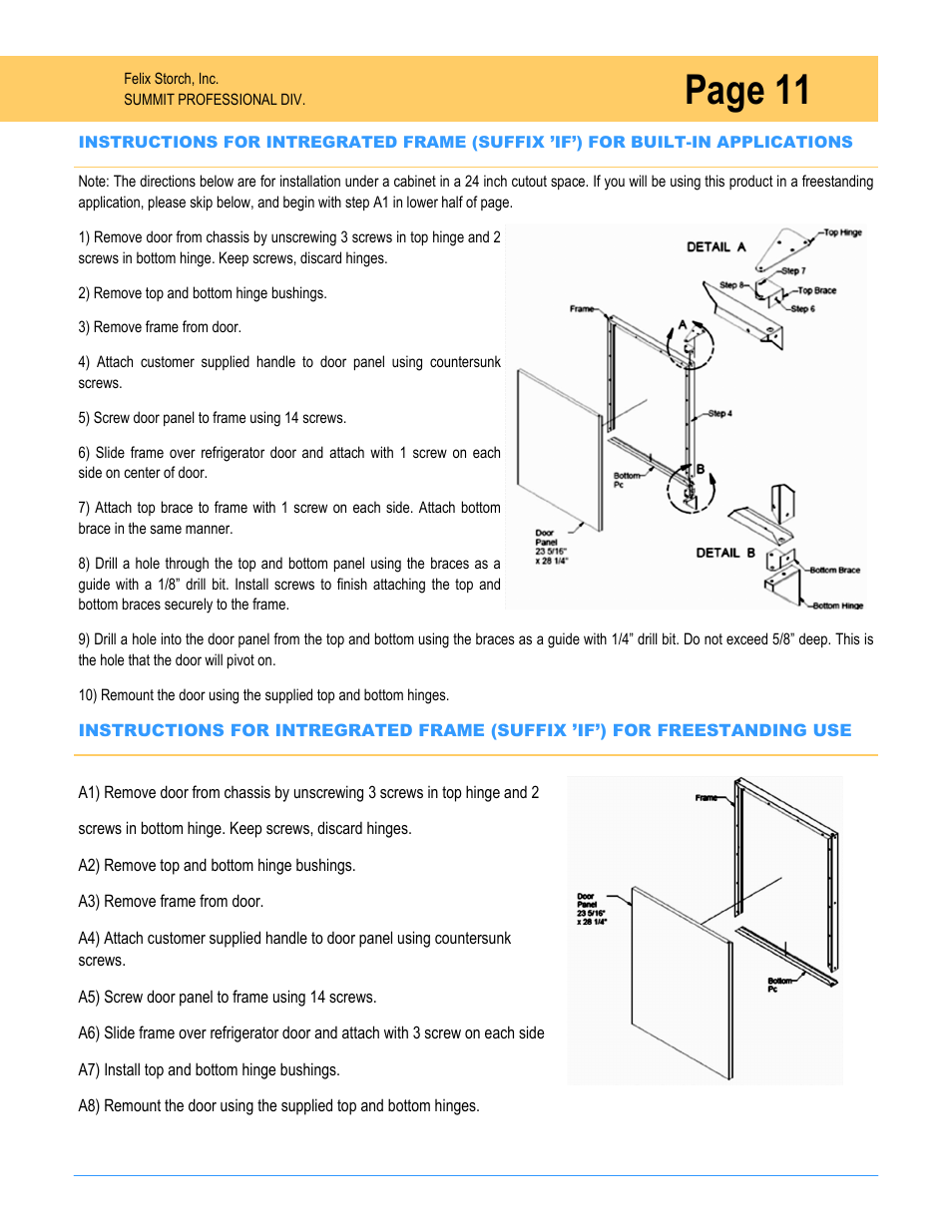 Page 11 | Summit SPR7OS User Manual | Page 11 / 16