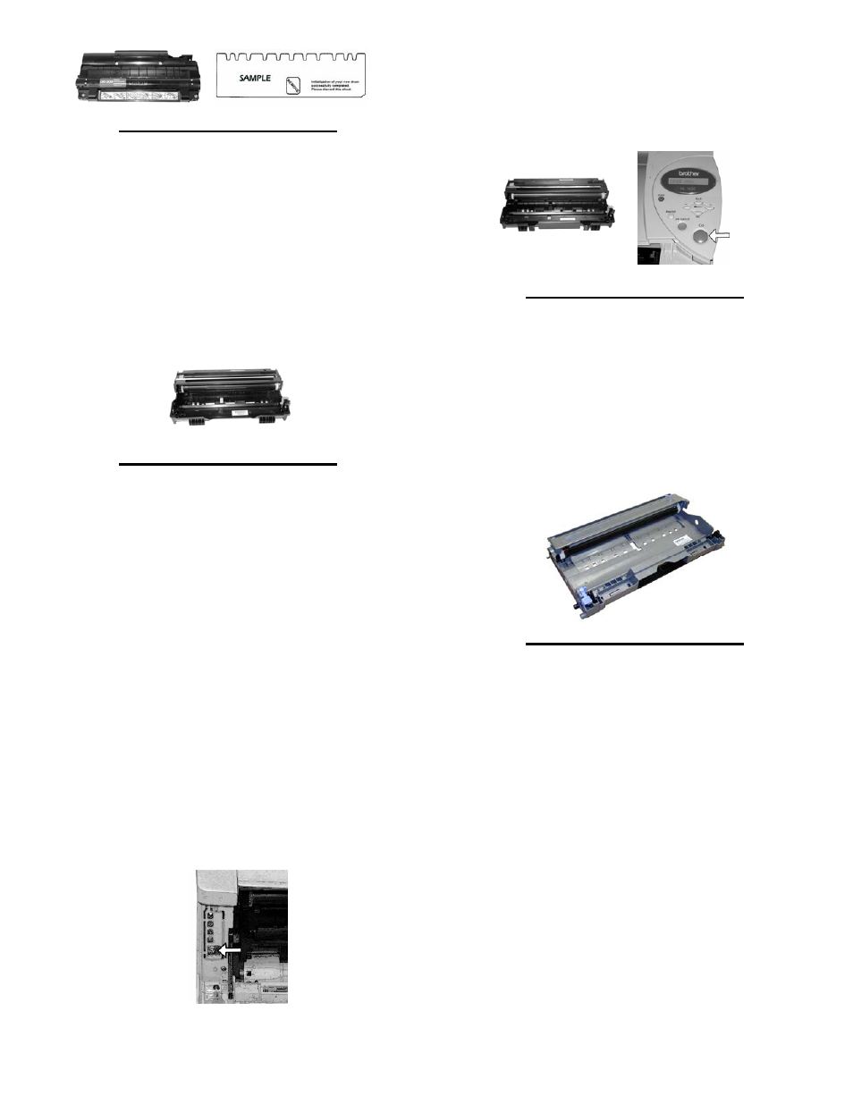 Brother hl-1040 opc, Brother hl-1240 opc, Brother hl-1650 opc | Brother hl-2040 opc | Summit BROTHER HL-630 OPC User Manual | Page 2 / 46