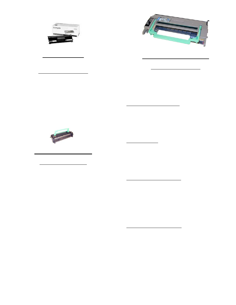 Lexmark w812, Minolta pageworks 8, Minolta pageworks 1350 | Summit BROTHER HL-630 OPC User Manual | Page 22 / 46