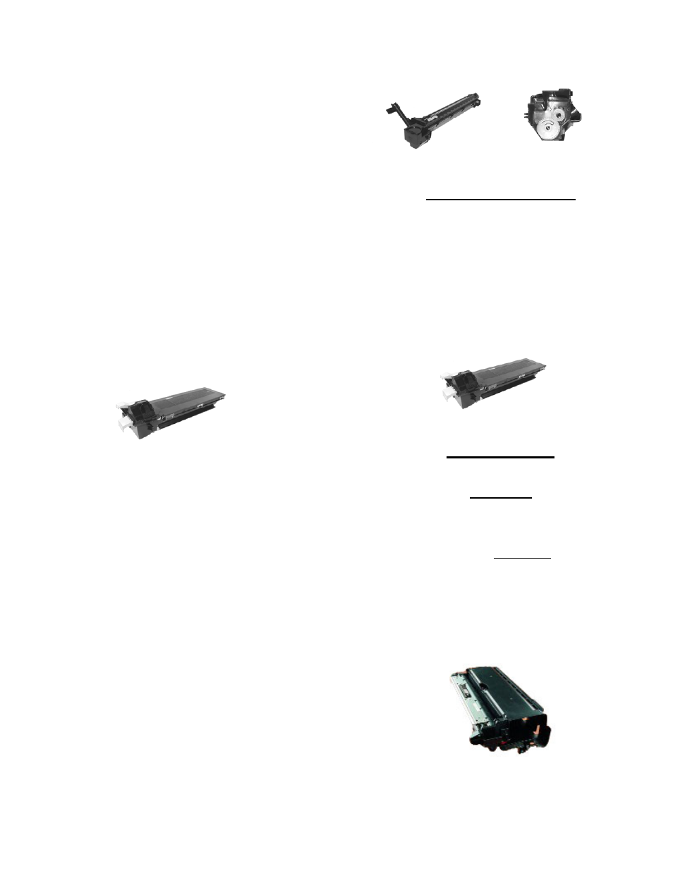 Sharp ar-160 opc, Sharp ar-163 toner, Sharp ar-163 developer | Summit BROTHER HL-630 OPC User Manual | Page 36 / 46