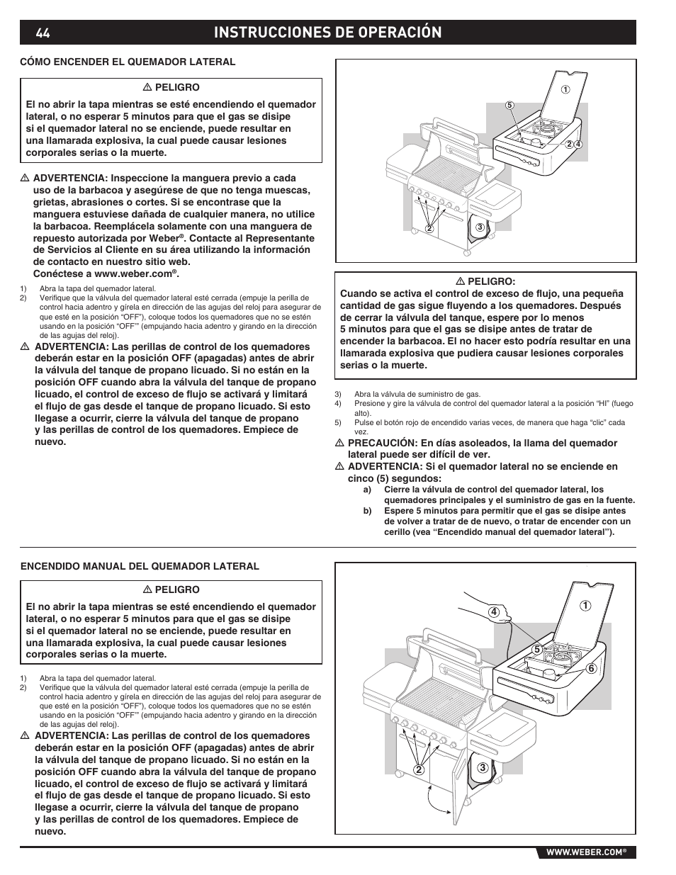 Instrucciones de operación | Summit 89190 User Manual | Page 44 / 92