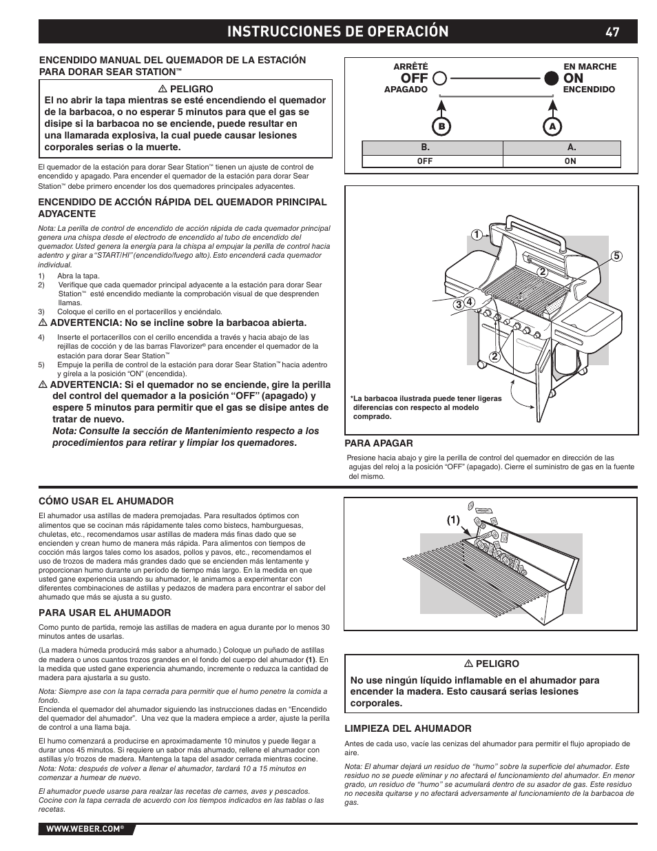 Instrucciones de operación | Summit 89190 User Manual | Page 47 / 92