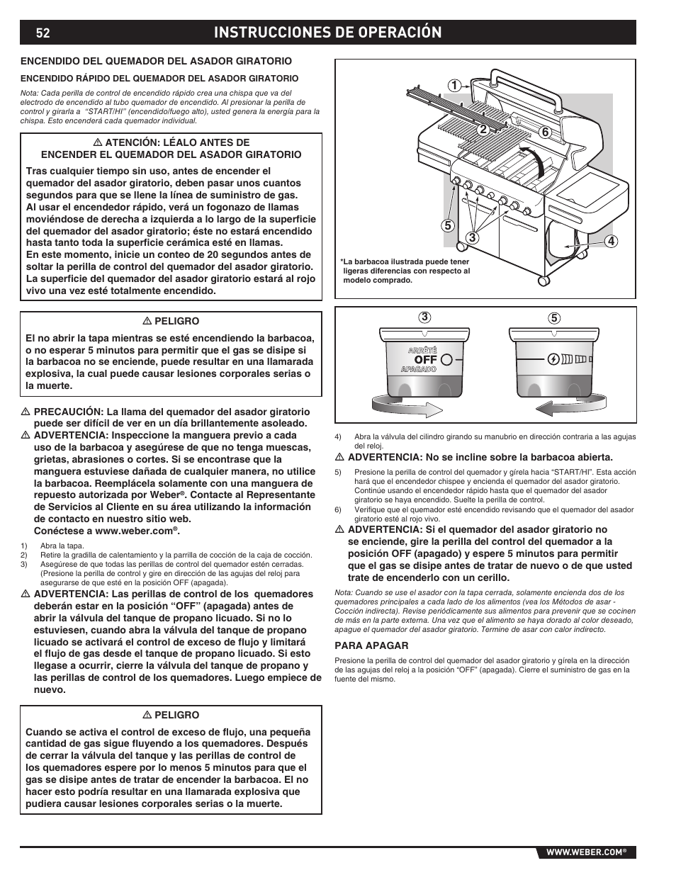 Instrucciones de operación | Summit 89190 User Manual | Page 52 / 92