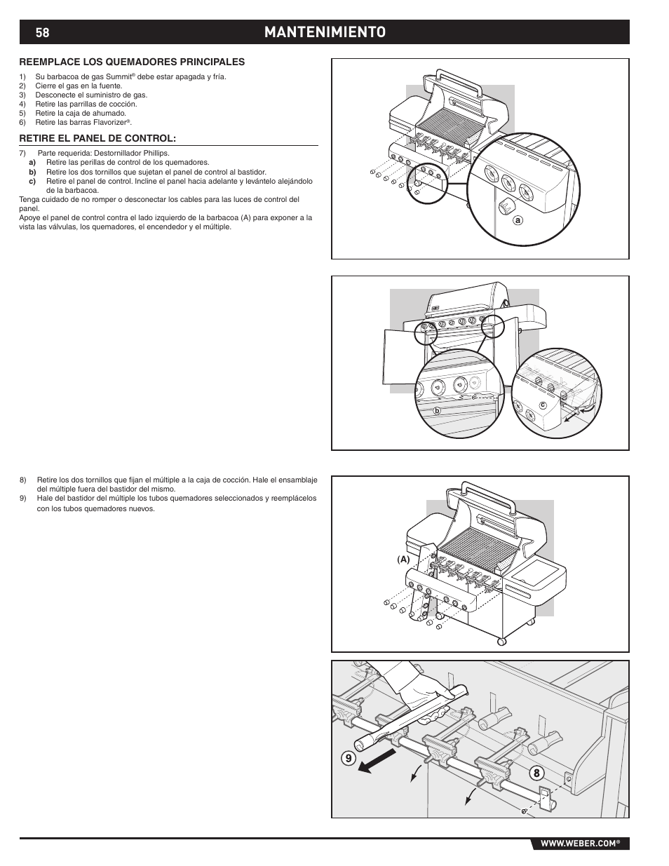 Mantenimiento | Summit 89190 User Manual | Page 58 / 92