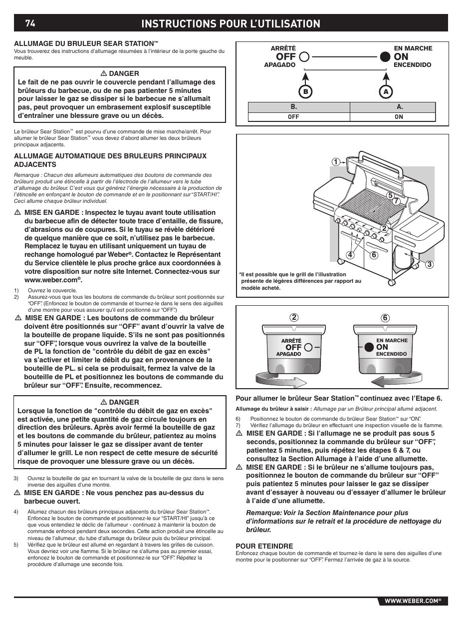 Instructions pour l’utilisation | Summit 89190 User Manual | Page 74 / 92