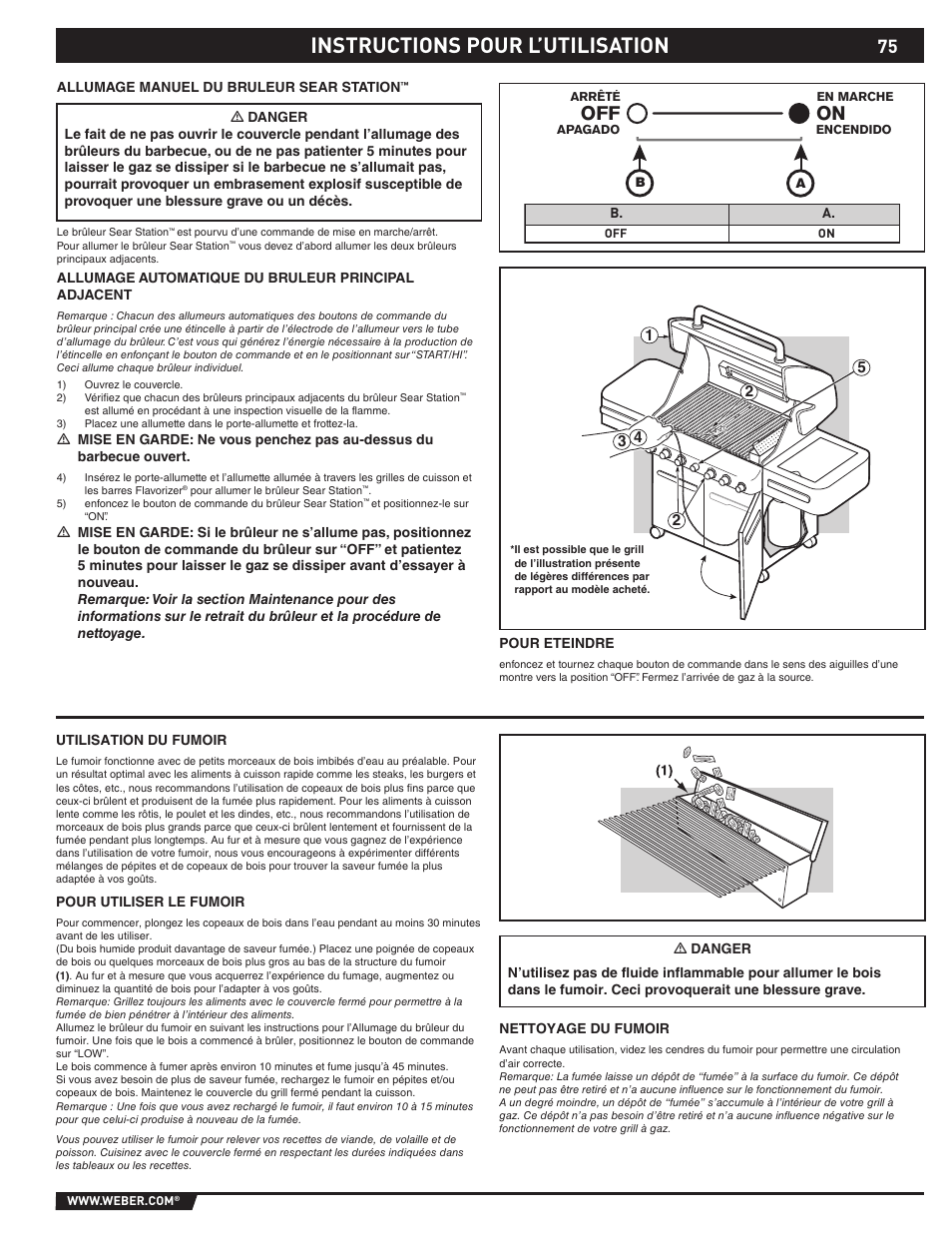 Instructions pour l’utilisation | Summit 89190 User Manual | Page 75 / 92