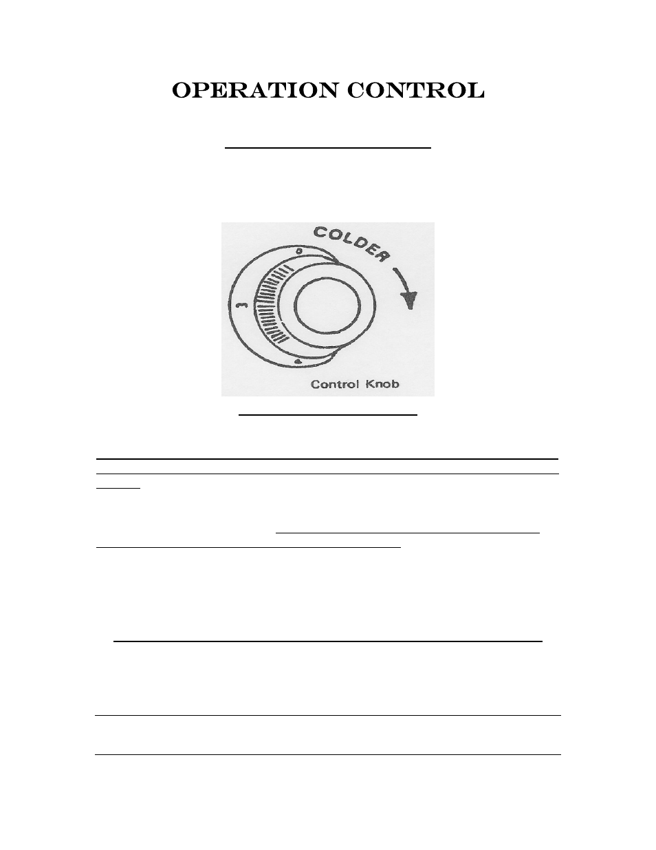 Temperature selection, Operation control | Summit FF-7 User Manual | Page 6 / 12