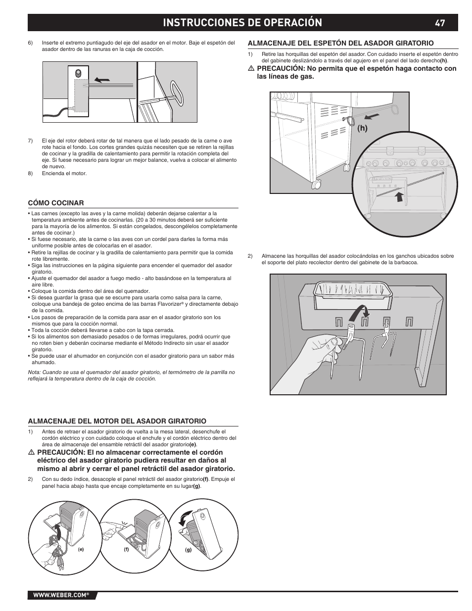 Instrucciones de operación | Summit S-670 User Manual | Page 47 / 84