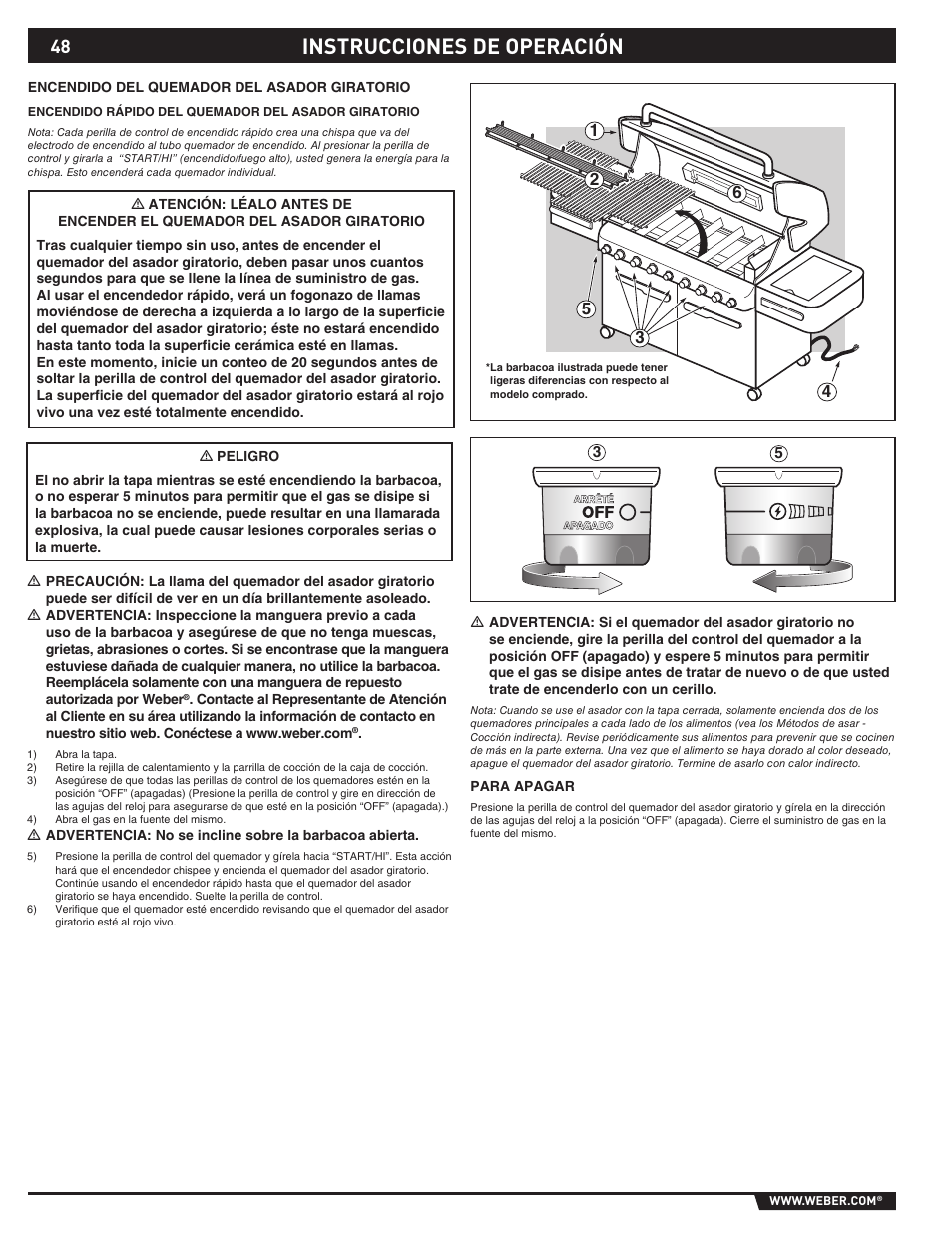 Instrucciones de operación | Summit S-670 User Manual | Page 48 / 84