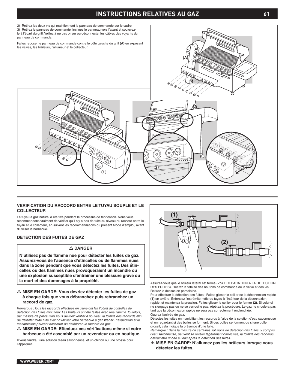 Instructions relatives au gaz | Summit S-670 User Manual | Page 61 / 84