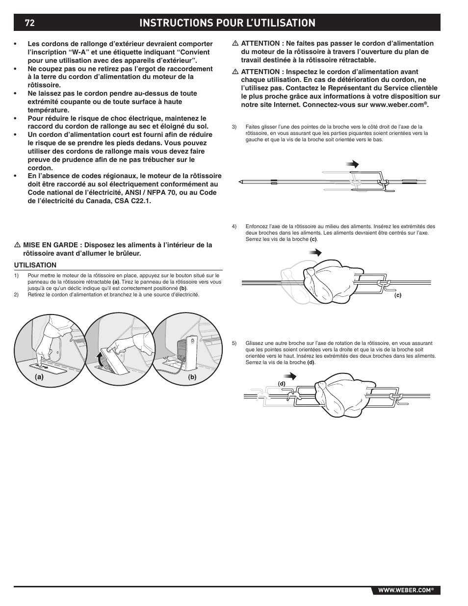 Instructions pour l’utilisation | Summit S-670 User Manual | Page 72 / 84