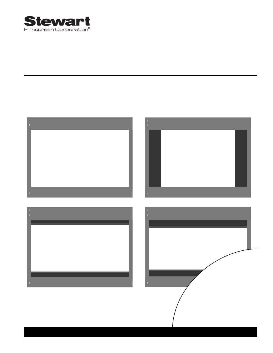 Stewart Filmscreen Corp 4-Way ScreenWall ElectriMask User Manual | 24 pages