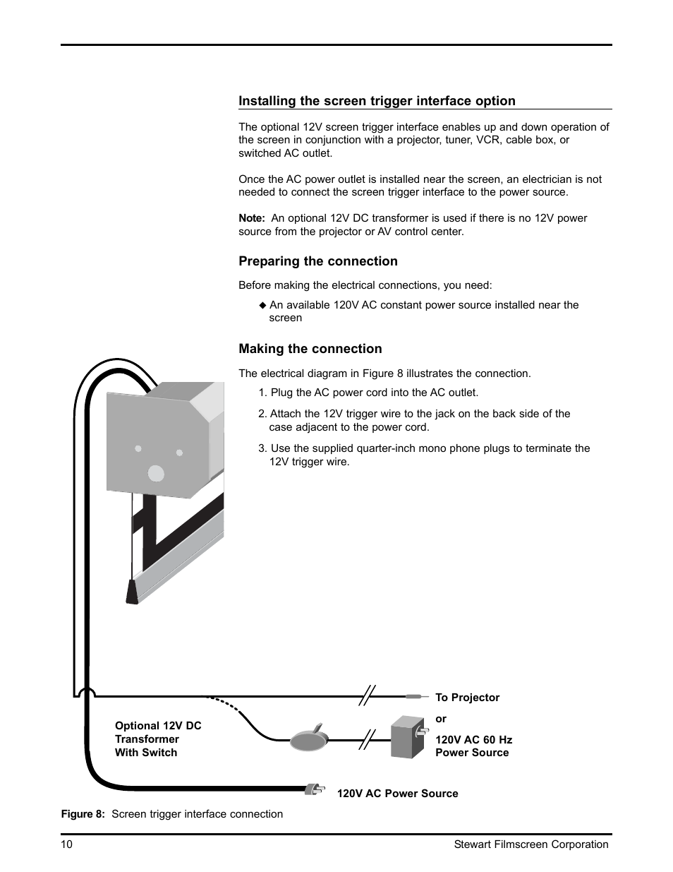 Stewart Filmscreen Corp B User Manual | Page 12 / 20