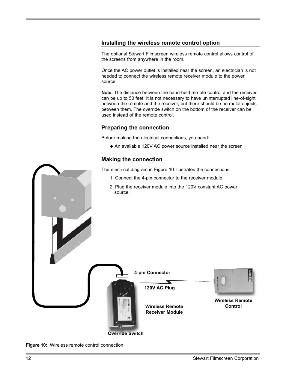 Stewart Filmscreen Corp B User Manual | Page 14 / 20