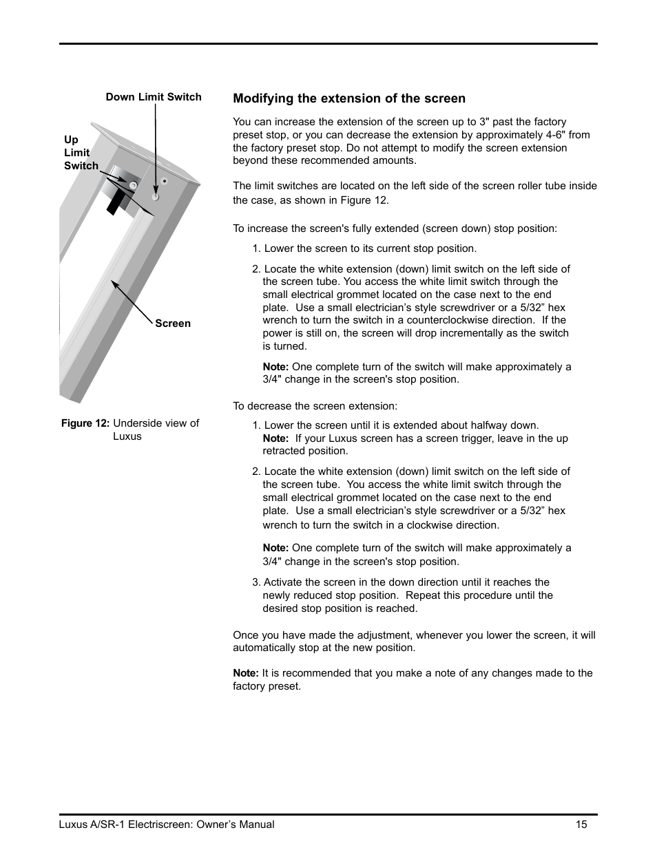 Stewart Filmscreen Corp B User Manual | Page 17 / 20