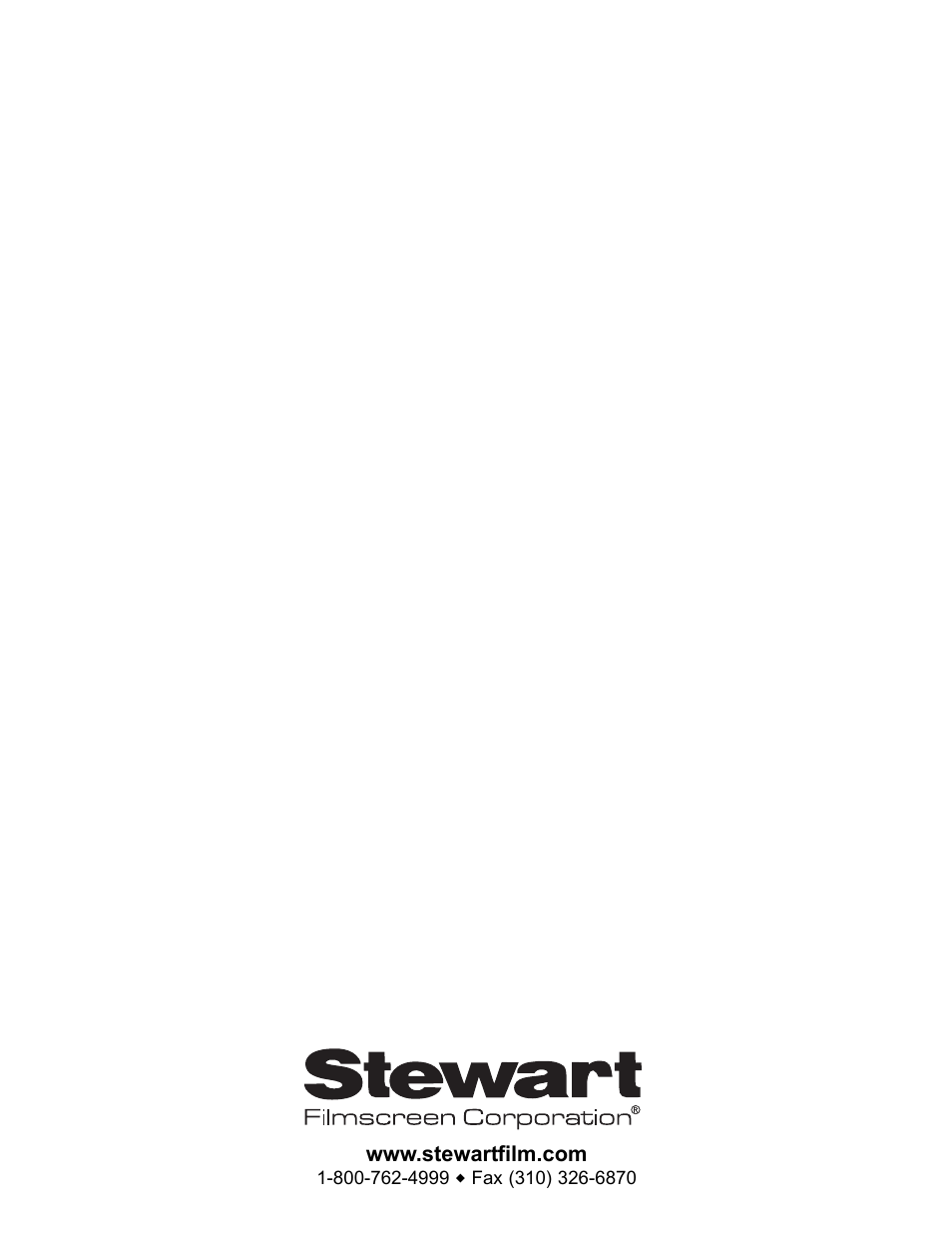 Stewart Filmscreen Corp B User Manual | Page 20 / 20