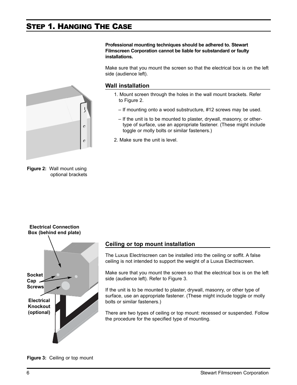 Anging | Stewart Filmscreen Corp B User Manual | Page 8 / 20