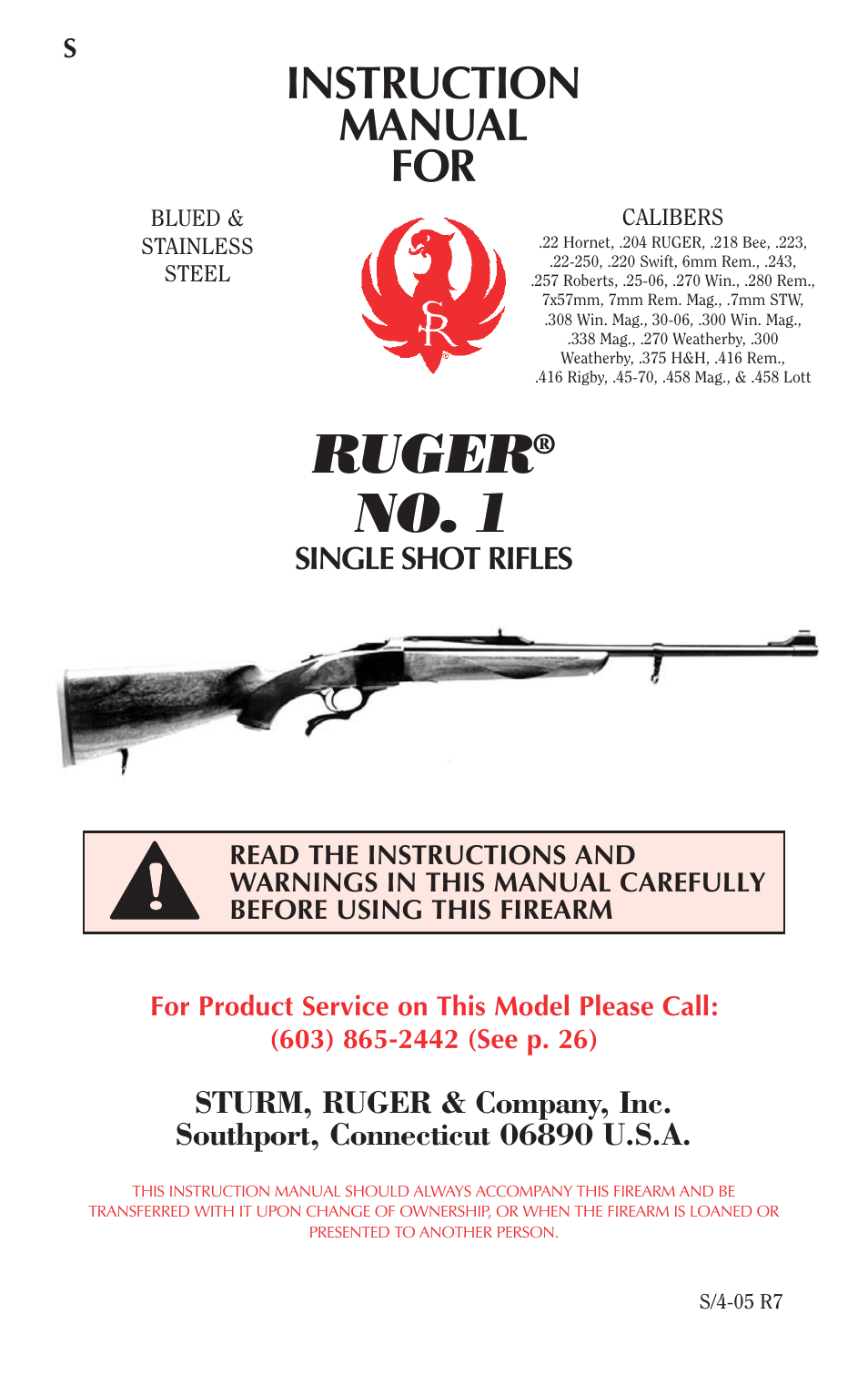 Ruger Caulking Gun User Manual | 40 pages