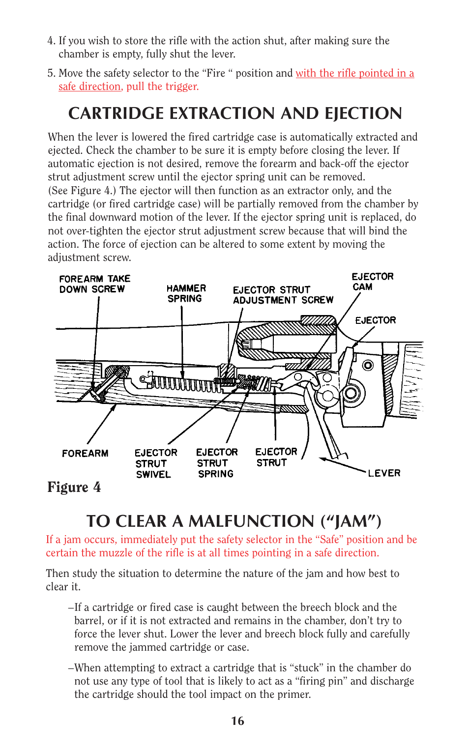 Cartridge extraction and ejection, Figure 4 | Ruger Caulking Gun User Manual | Page 16 / 40