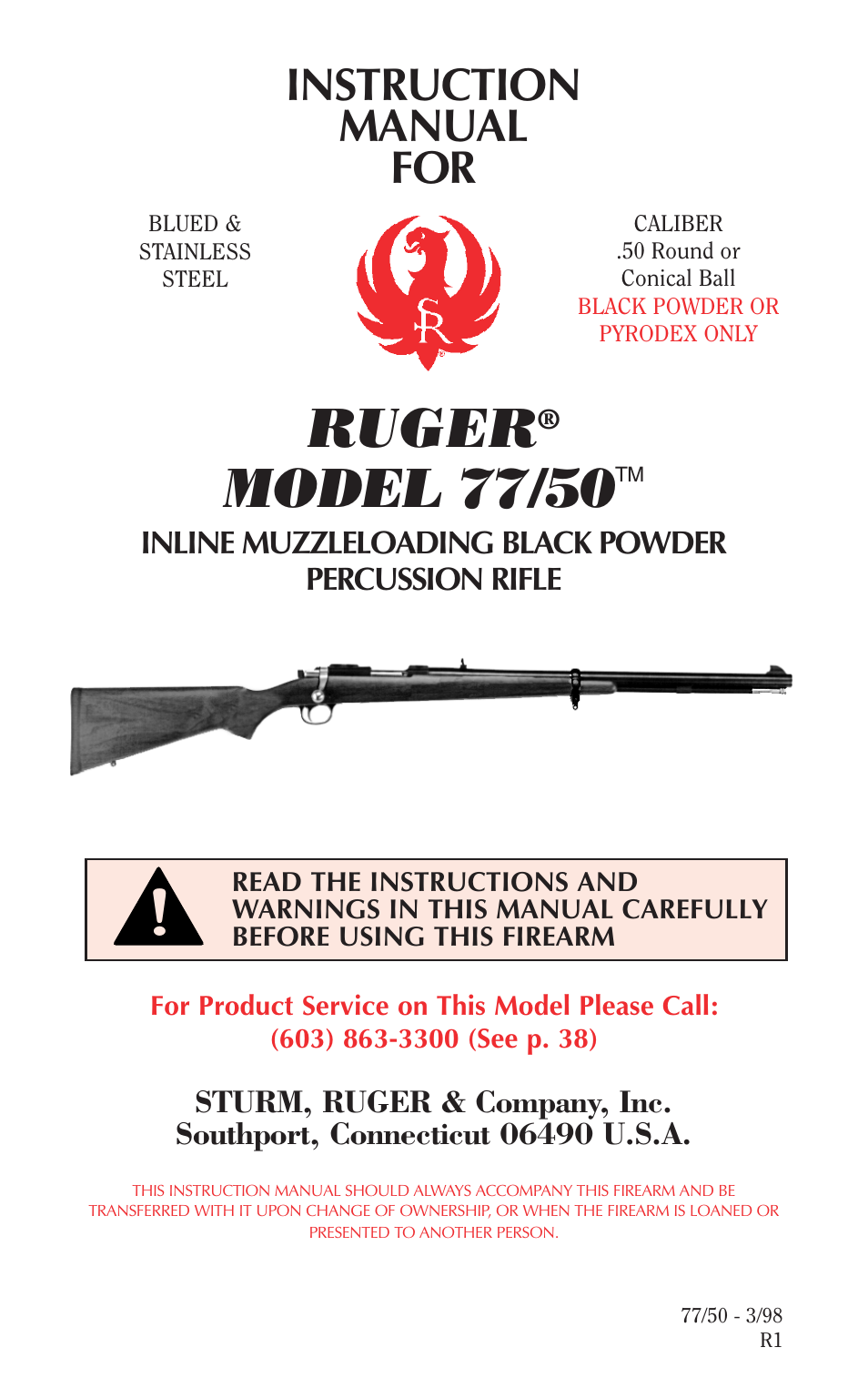 Ruger 77/50 User Manual | 48 pages