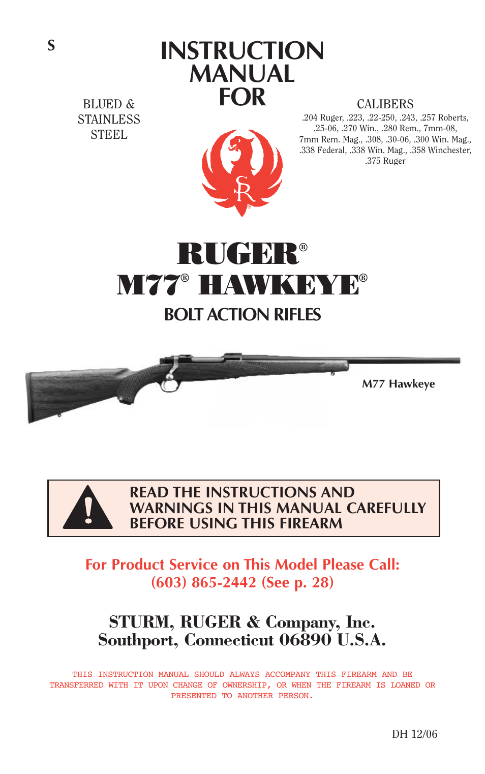 Ruger M77 User Manual | 42 pages