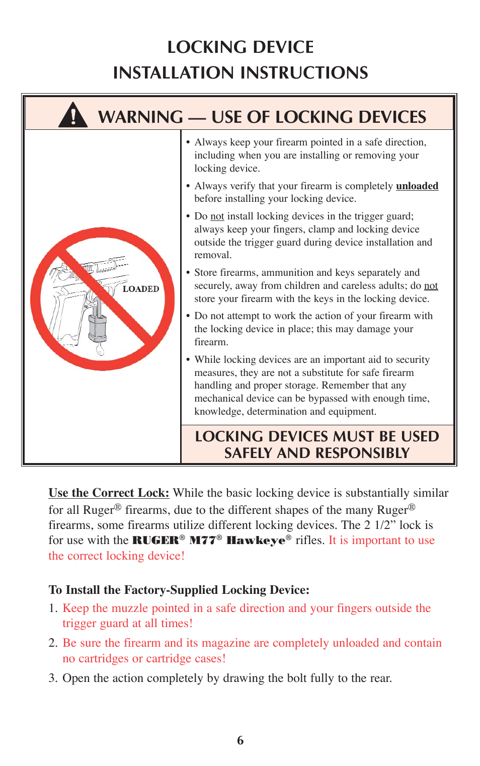 Ruger M77 User Manual | Page 5 / 42