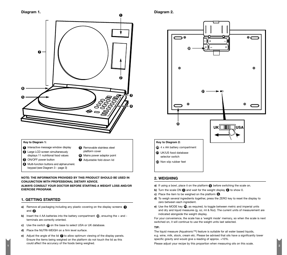 Salter Housewares Nutri-Weigh instruction manual User Manual | Page 3 / 7