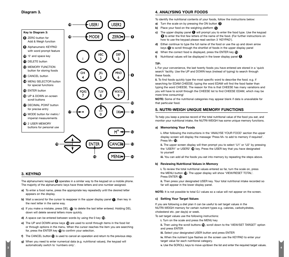 Salter Housewares Nutri-Weigh instruction manual User Manual | Page 4 / 7