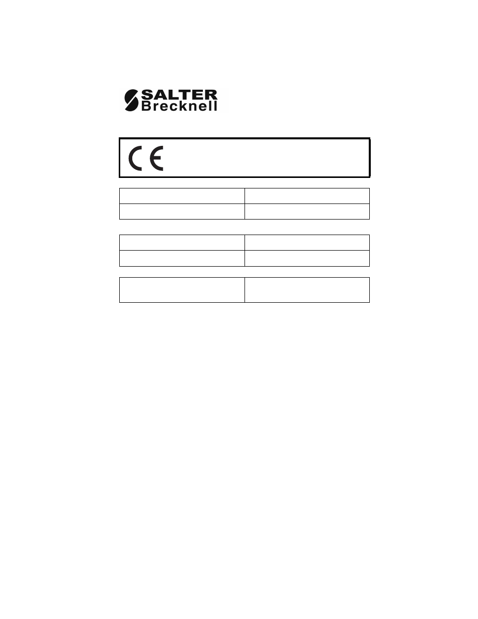 Declaration of conformity | Salter Brecknell PS250 User Manual | Page 7 / 28