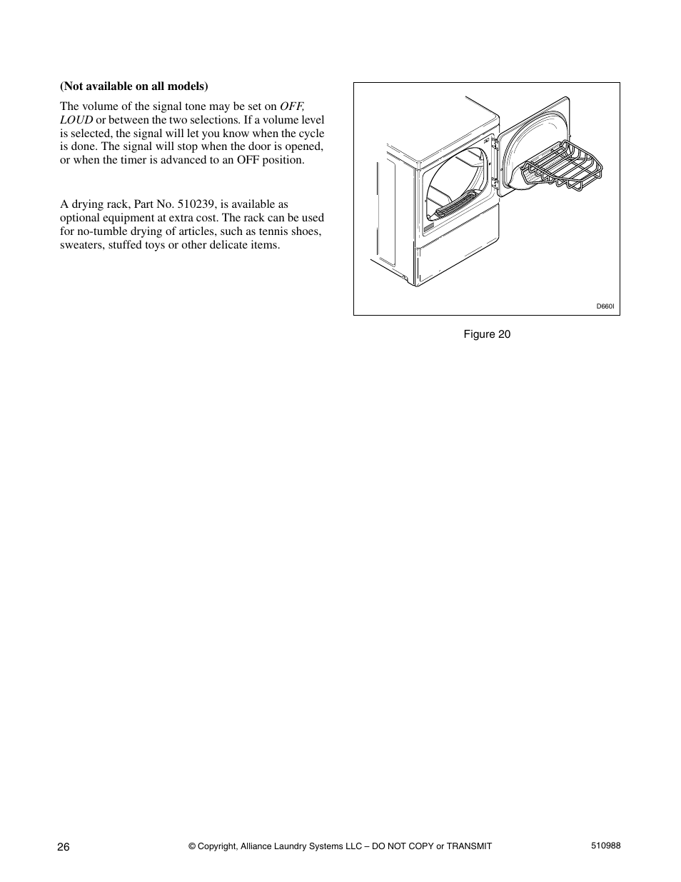 End of cycle signal optional equipment, End of cycle signal, Optional equipment | Speed Queen LES37A*F User Manual | Page 28 / 34