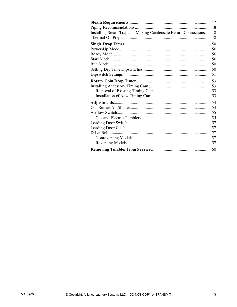 Speed Queen TMB796C User Manual | Page 5 / 62