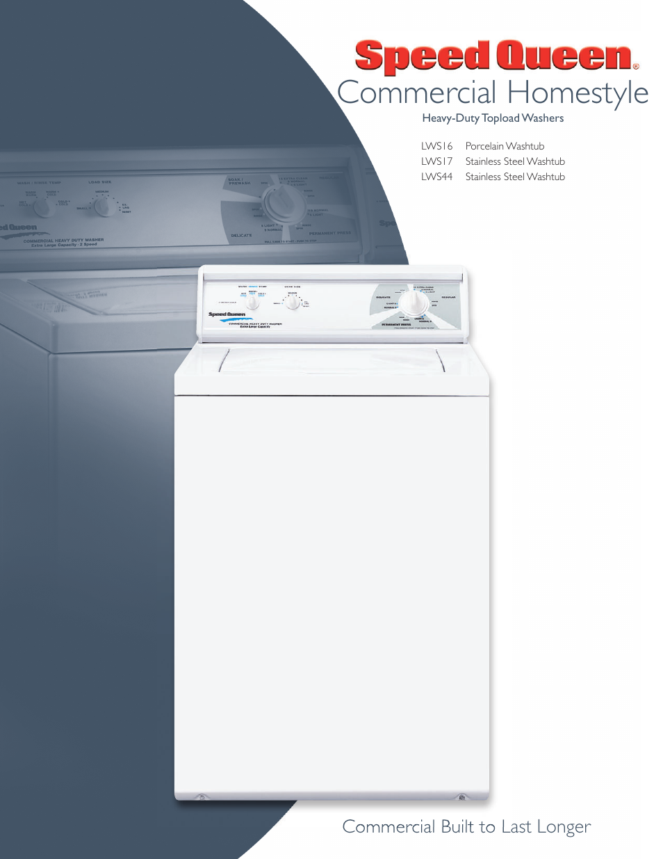 Speed Queen LWS16 User Manual | 2 pages